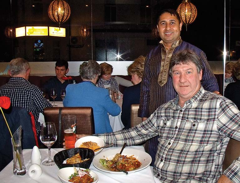 The 29029 Restaurant owner Madhav with Tony Millward