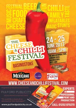 Cheese & Chilli Festival Basingstoke 2017 programme front cover