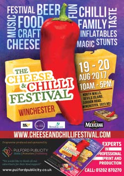 Cheese & Chilli Festival Winchester 2017 programme front cover