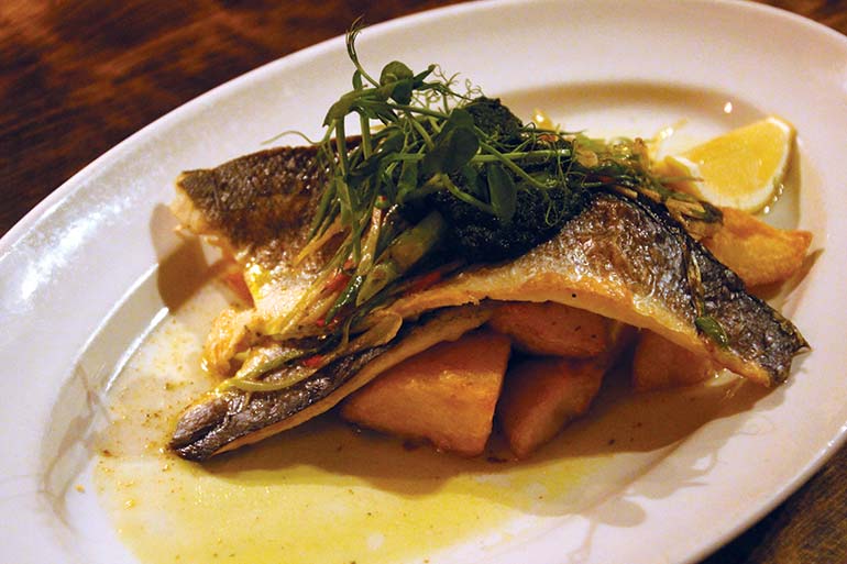 Old Inn pan-fired sea bass