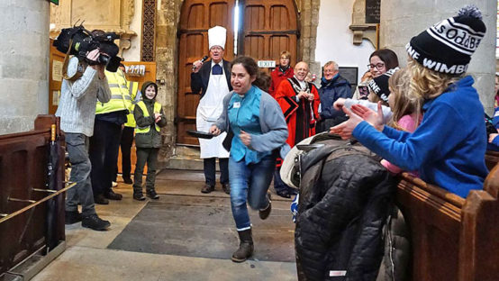 Wimborne Pancake Race women