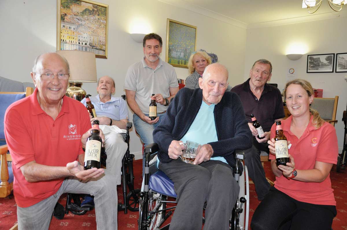 103-year-old man samples favourite tipple at Brook View