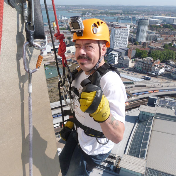 Charity hotel manager abseils 560ft