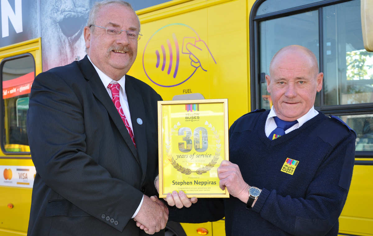 Stephen’s 30 years with the Yellow Buses