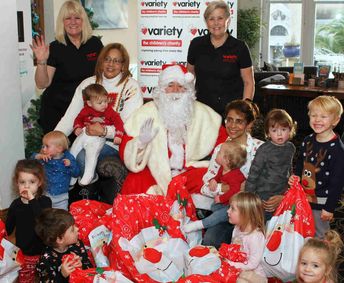 Children celebrate Christmas with Variety