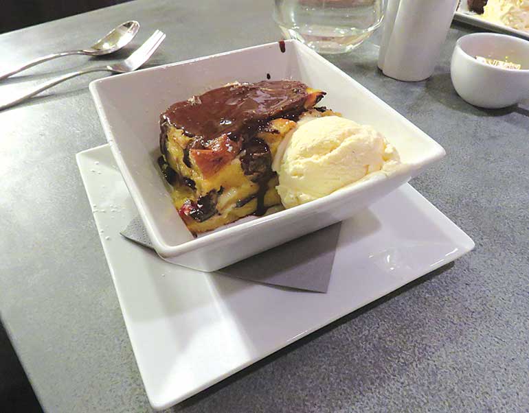 The George Inn Bread and butter pudding