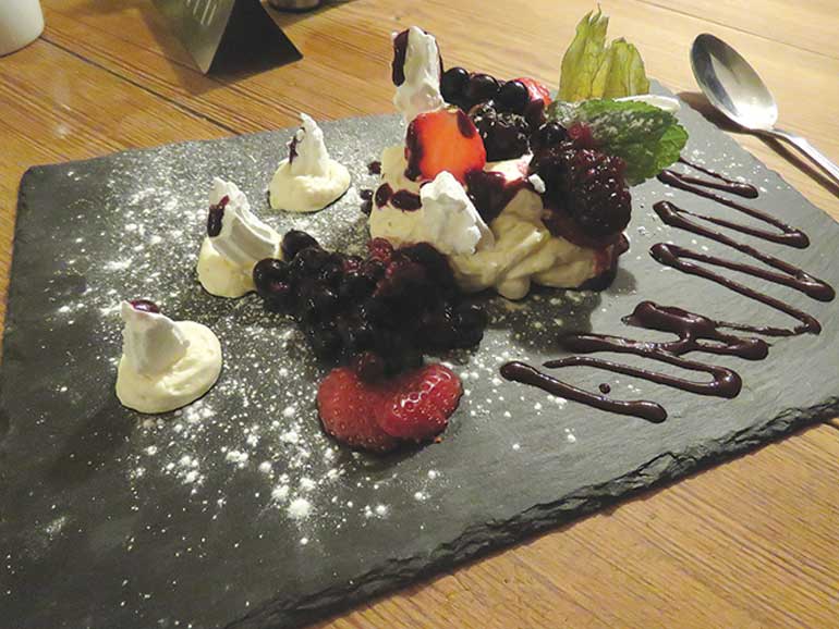 Poached winter berry Eton