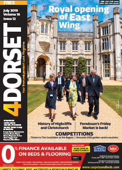 Front cover of 4Dorset magazine July 2019