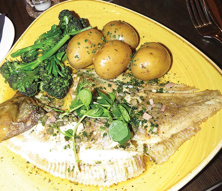 Plaice with broccoli and new potatoes