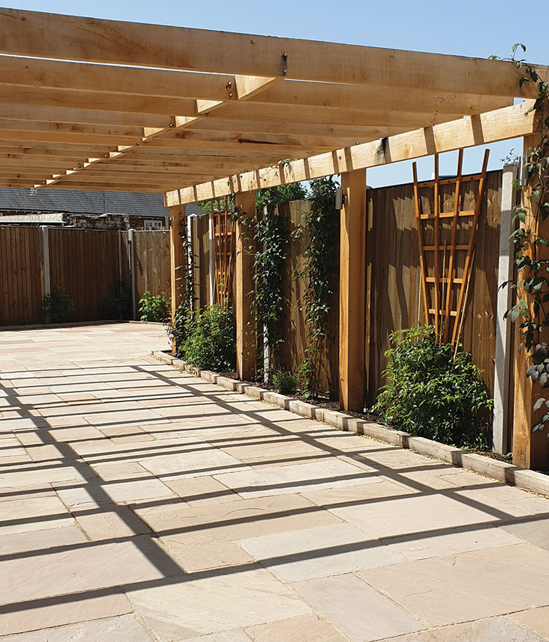 Outdoor courtyard area