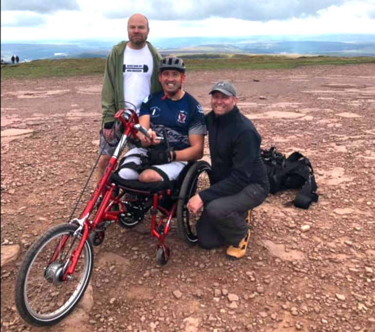 L- R John Chart, Ben Parkinson and Laurence East, Pen y Fan © Pilgrim Bandits