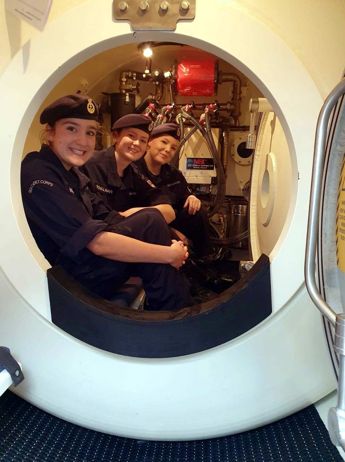 HMS Cattistock PSCC visit - dive chamber 01 - 21.02.26 (c) A. Walsh - Poole Sea Cadets