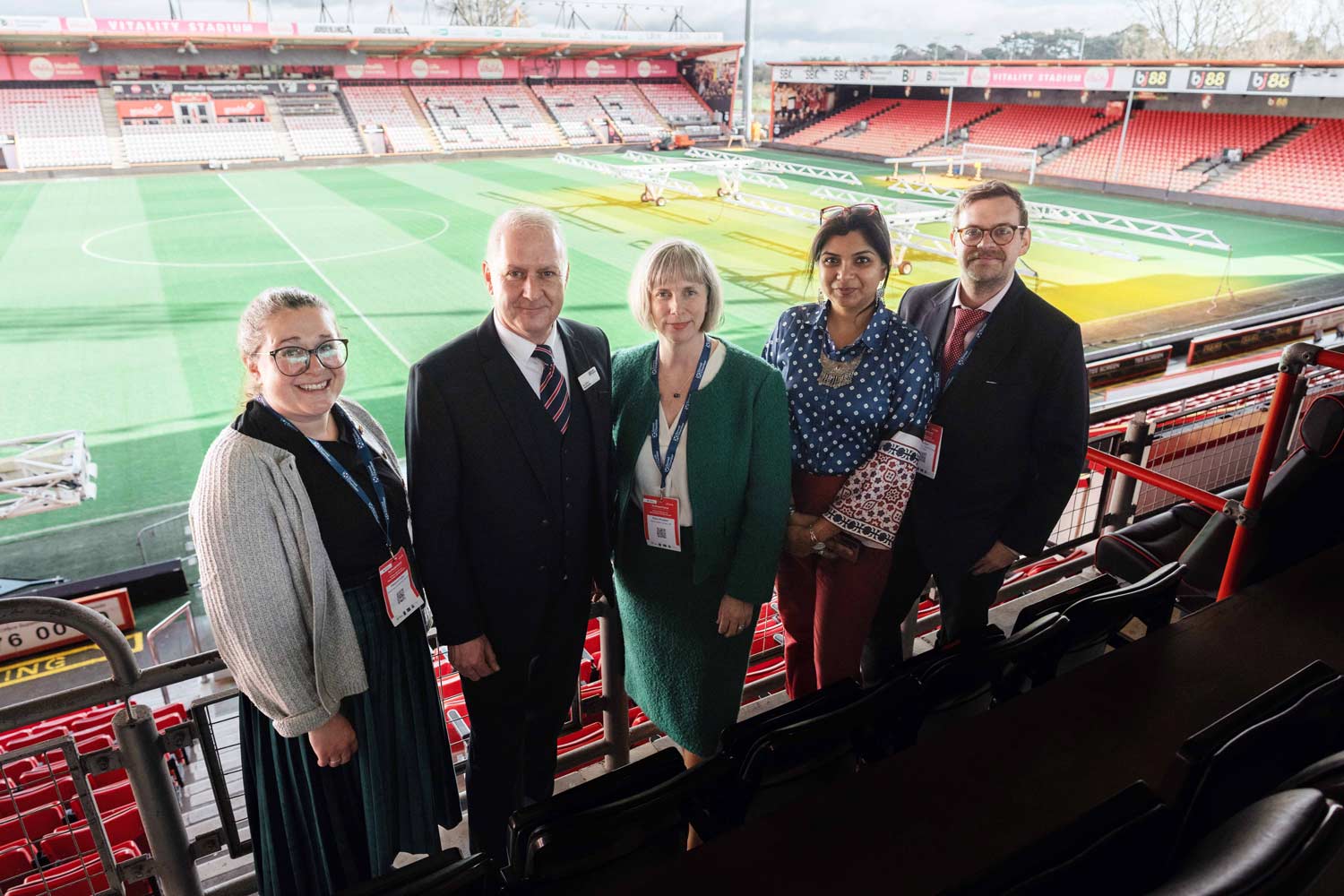 L–R: Dr Melanie Collins (Skills England & DWP), Ian Girling (Dorset Chamber chief executive), Rosie Knapper (Dorset LSIP & Dorset Skills project lead), Padmasini Dayananda (tech leader & CEO) and Tom Parr (author and political speaker at the University of Warwick)