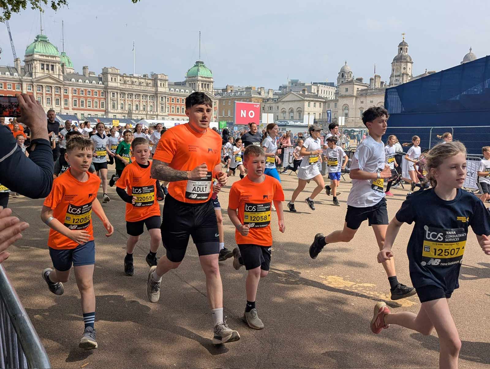 Ringwood pupils at the Mini London Marathon last year © Ringwood Junior School