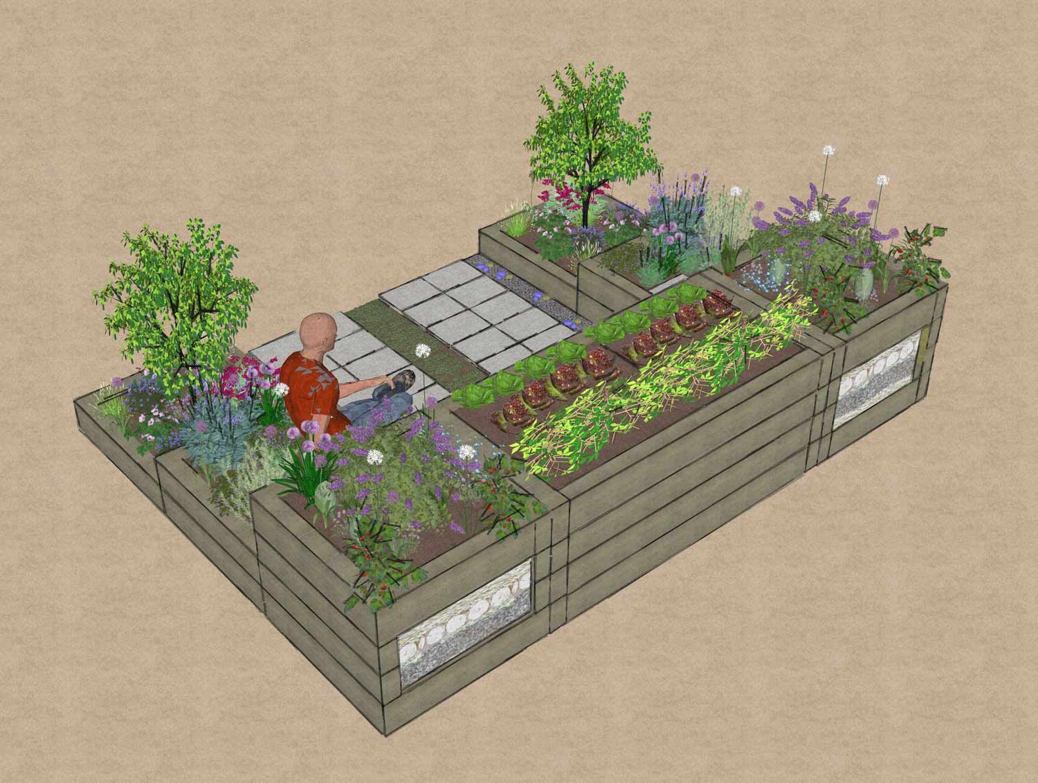 Wimborne Community Garden’s ‘once upon a time’ design © Wimborne Community Garden