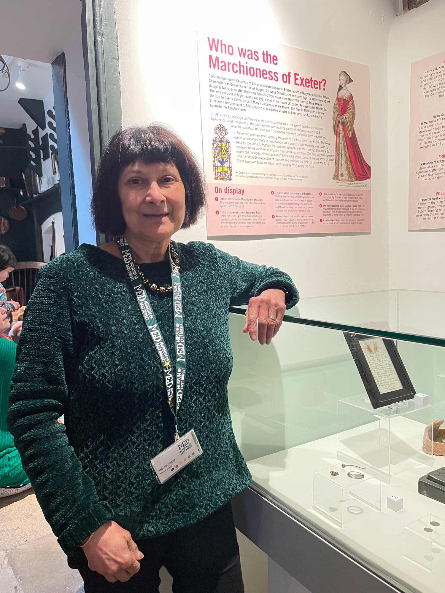 Vanessa Joseph, museum trustee, at the Cabinet of Curiosities at Museum of East Dorset