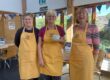 Volunteers Michelle Bartlett and Karen Cox with tea room manager Lorraine Lewis © BBPR