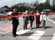 L–R: The Lord Lieutenant of Dorset, Michael Dooley, cuts the ribbon, with Dr David Pope, president of The Friends, Nicky Rowland, Dorset HealthCare and Dorset County Hospital non-executive director, Cllr Jeff Hart and Anne Salter.