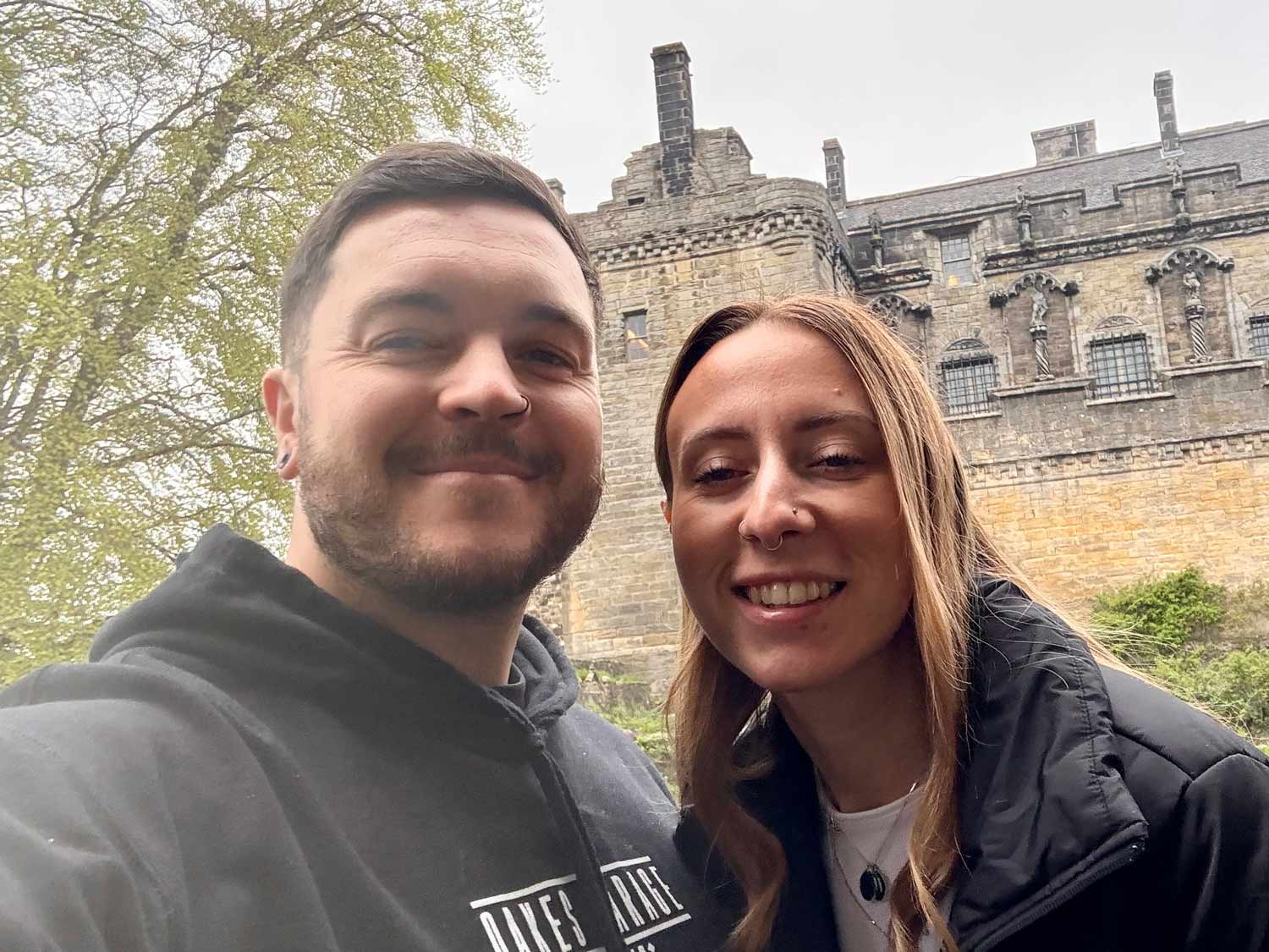 Callum Murray with his wife Chantelle