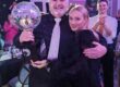 Maddie Ingoldsby with Forest Holme Hospice Charity's first Strictly Extravaganza winner Jason Edwards in 2023