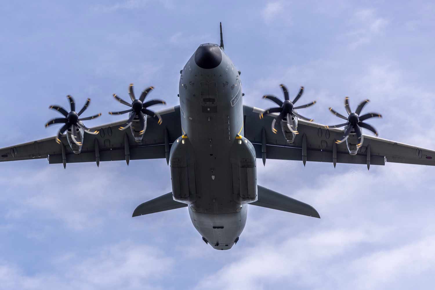 An A400M Atlas. The aircraft will be stationed temporarily at Bournemouth Airport