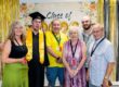 Harry Acton (second from left) with: (left to right) his mum Sarah Acton, Adrian Gunner CEO of SWRAC, his grandmother Meraline Acton, Kelly Findlay Amazon Area Manager, and his grandfather Bill Acton. Picture by Stuart Martin