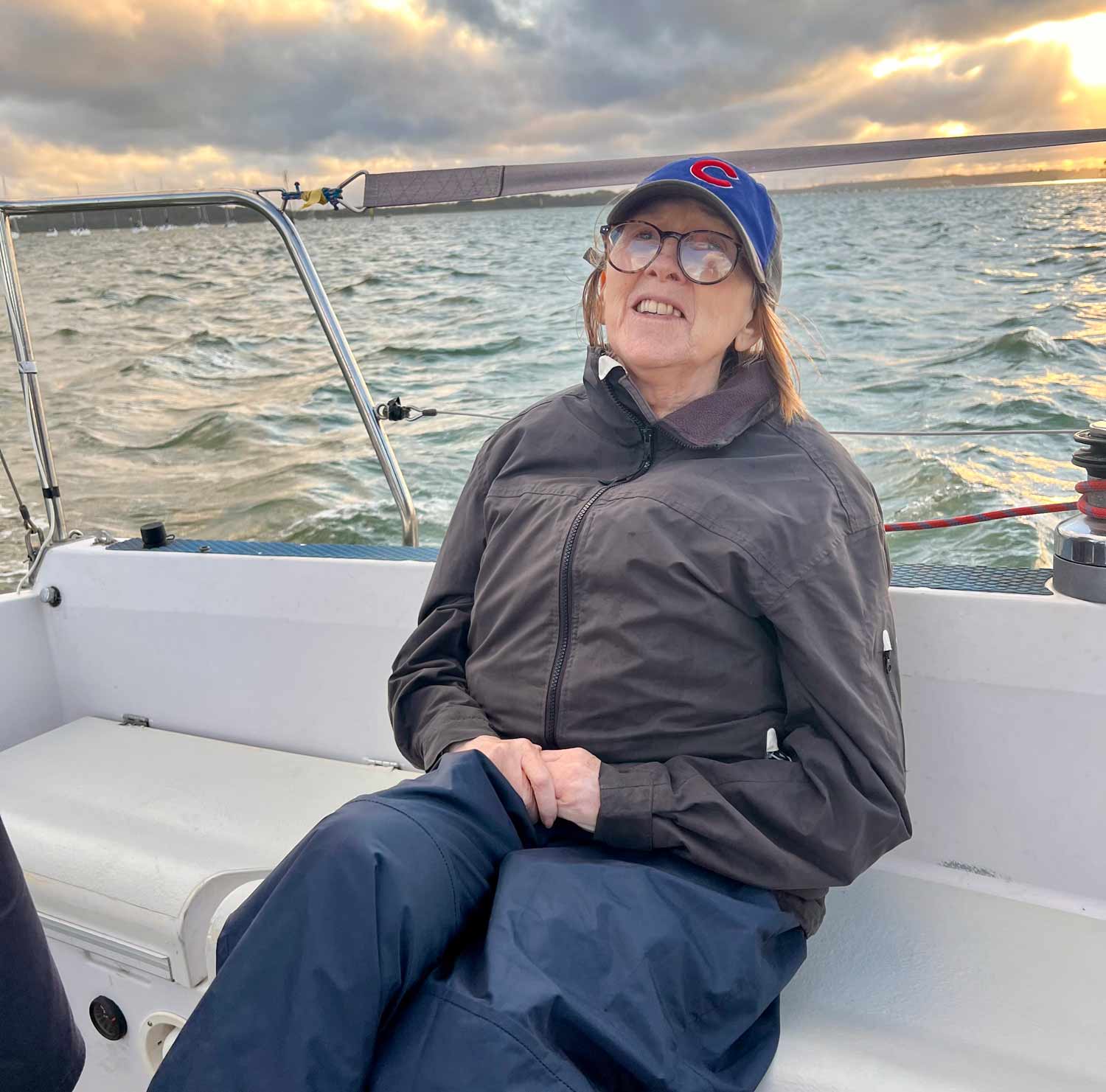 Alexandra House resident, Chrissie, took part in a race with Poole Yacht Club for her sailing wish