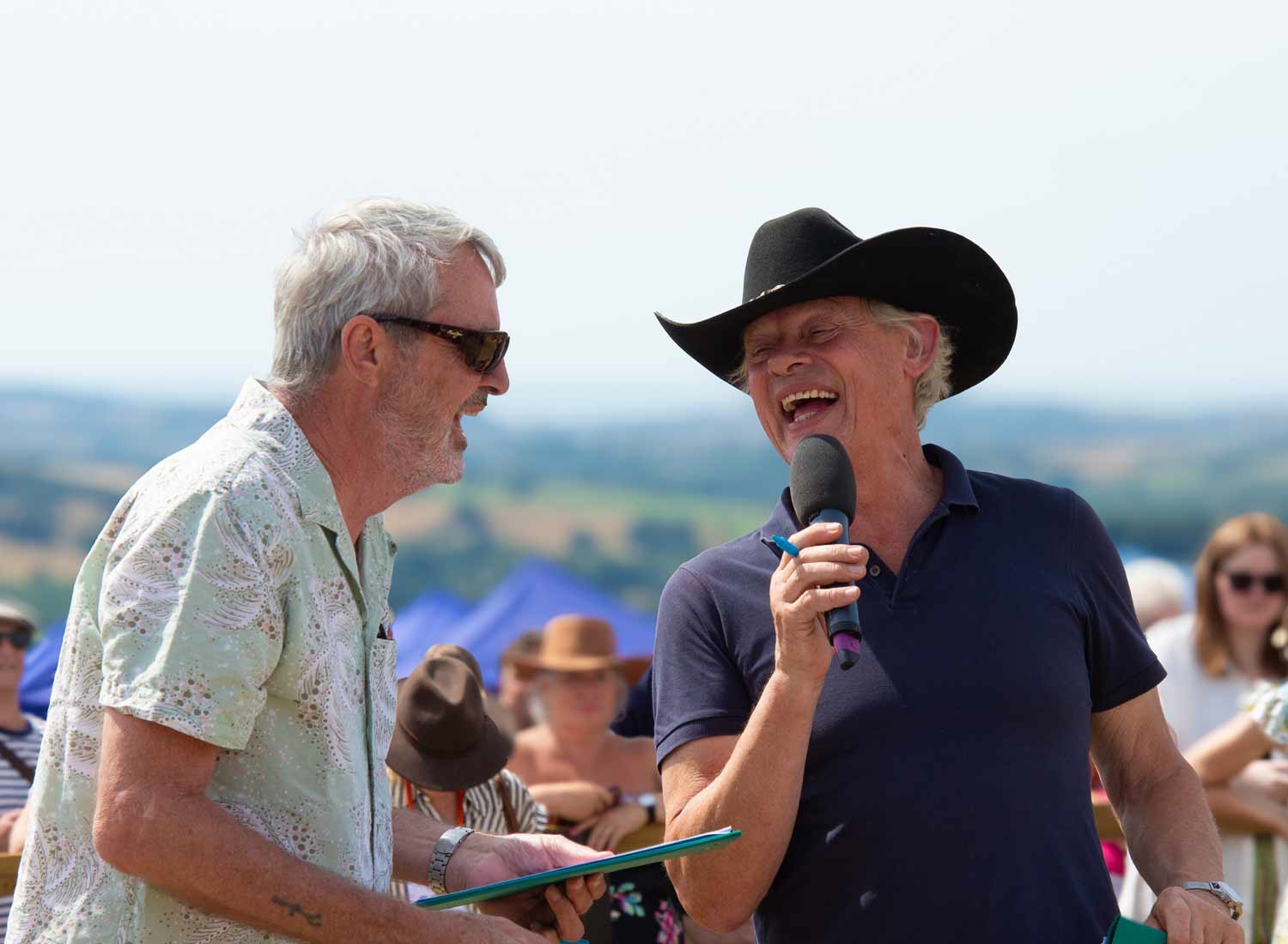 Neil Morrissey and Martin Clunes at Buckham Fair, photo by Faye Neal Photography