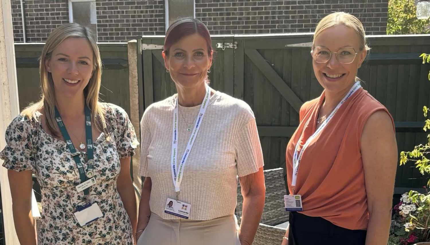 L-R Hannah O’ Hare, CEO of Forest Holme Hospice Charity, Donna Blanche, CEO and Sini Lucas, development manager, from Leonardo Carer Support