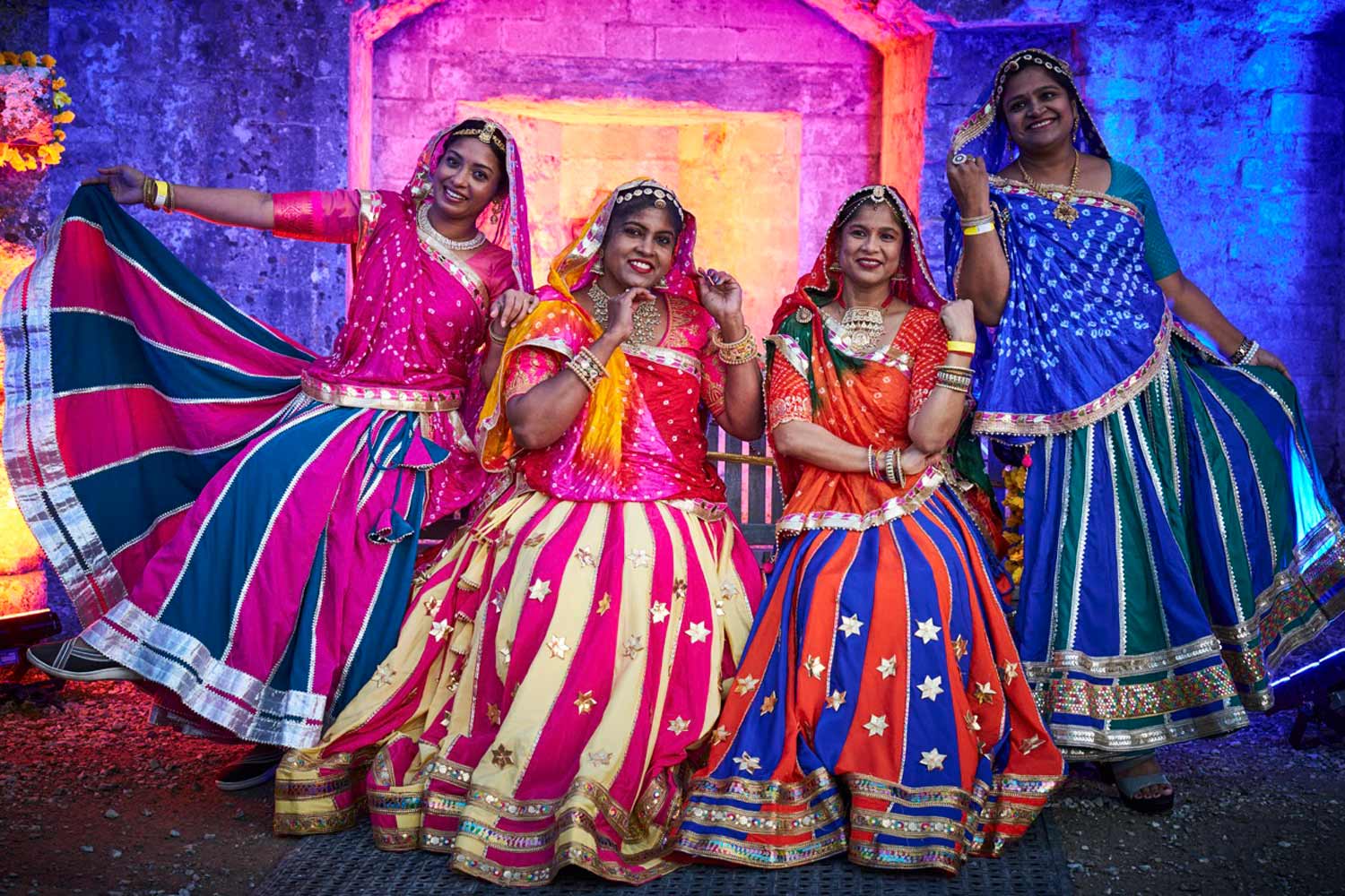 Diwali celebrations at Corfe Castle in Dorset - Credit Steve Sayers