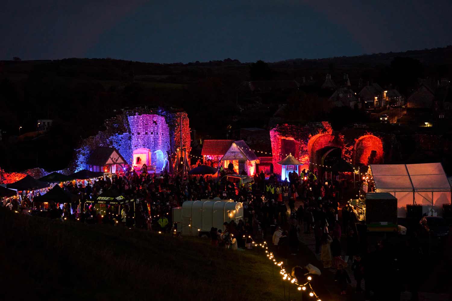 Diwali celebrations at Corfe Castle in-Dorset - Credit Steve Sayers