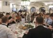 Guests enjoying the Christmas Party at the Italian Villa