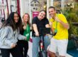 L-R - Employer Engagement Officer Dionne Polychronopulos, Supported Internship Job Coach coordinator Leanne Cook, student Kayleigh Bergquist and Supported Internship Tutor and Enterprise Lead Will Lewis. Photo SWRAC