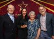 Stacey Burch pictured with Carole Knight, Chris Kean (far-left) and Martin Ross (Far-right)